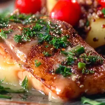 Aardappelkorst Zalm met Quinoasalade en Citroen-Botersaus
