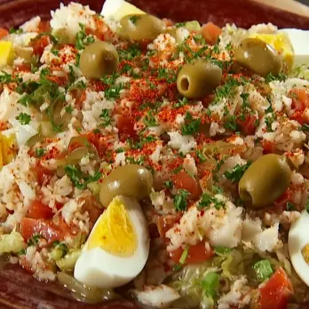 Portugese Kabeljauw Rijstsalade