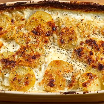 Aardappel-Geitenkaasgratin