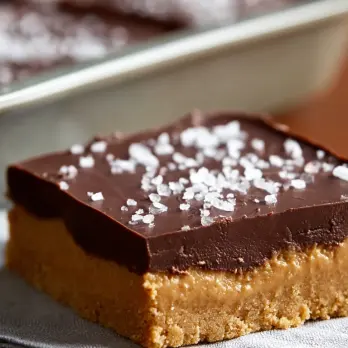 Pindakaasrepen met Zoute Chocoladeganache