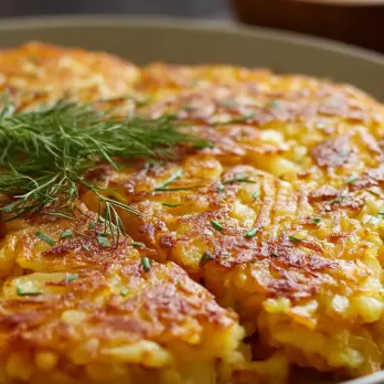 Hash Brown Taart met Dille-room