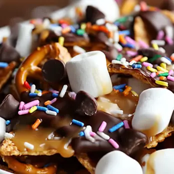 Chocolade Pretzel Nacho Feest
