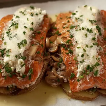 Knapperige Aardappelkorst Zalm met Citroenwijnsaus
