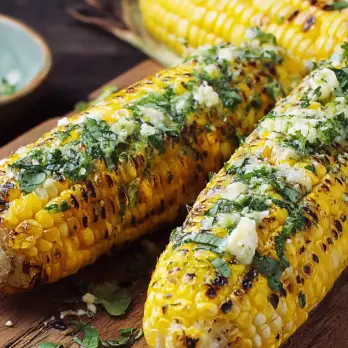 Kruidige Botermais bij de BBQ