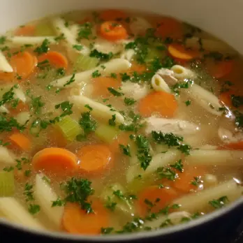 Hollandse Kippensoep met Noedels