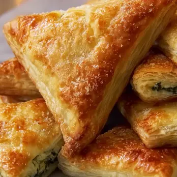 Spinazie en Feta Bladerdeeg Hapjes