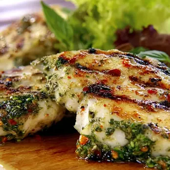 Pesto-Mayo Vis Opapakaka van de Grill