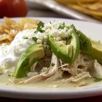 Groene Chilaquiles met Kip en Avocado