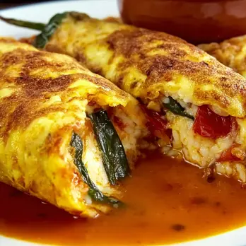 Chile Relleno met Kaas en Tomatensaus