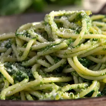 Zelfgemaakte Pesto met Linguine