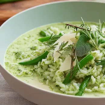 Romige Herfstrisotto met Pesto en Groenten