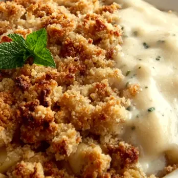 Appel Betty 'Granola' met Bananenroom