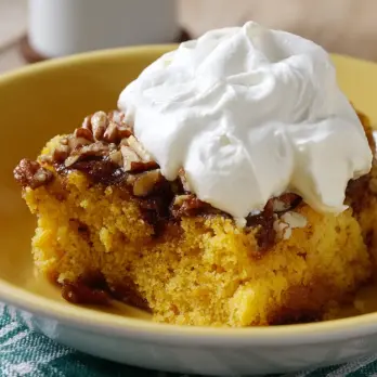 Slowcooker Pompoen Dump Cake