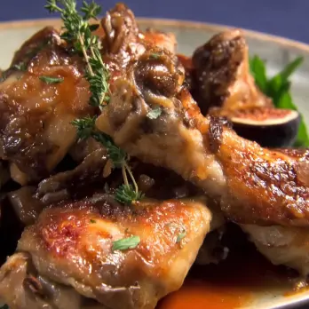 Kip met Champignon Demi-Glace en Vijgen