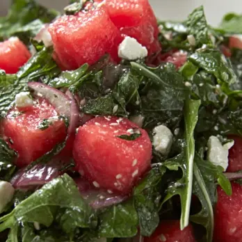 Frisse Watermeloensalade met Feta en Munt