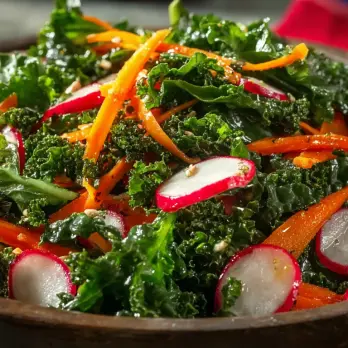 Frisse Boerenkool-Wortelsalade met Citrusdressing