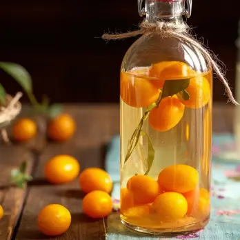 Zelfgemaakte Kumquat-Citroenjenever