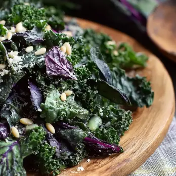 Boerenkoolsalade met Citroen-Ansjovisdressing