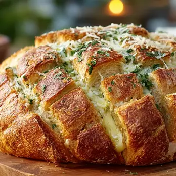 Trekbaar Knoflookbrood met Asiago Kaas