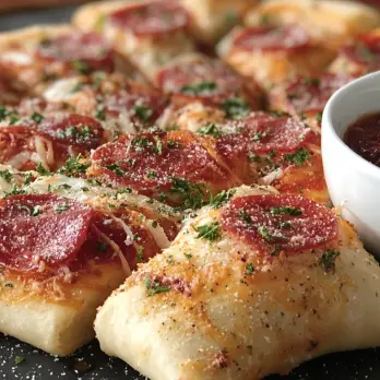 Pepperoni Pizza Hapjes met Marinara Saus