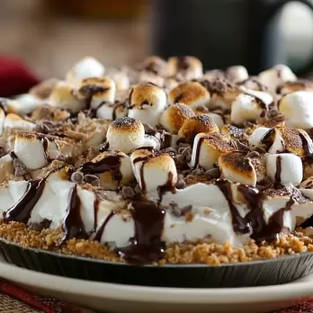 Pindakaas S’mores Ijstaart
