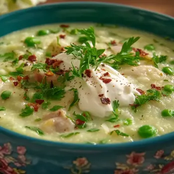 Romige Erwten-Citroensoep met Mascarpone