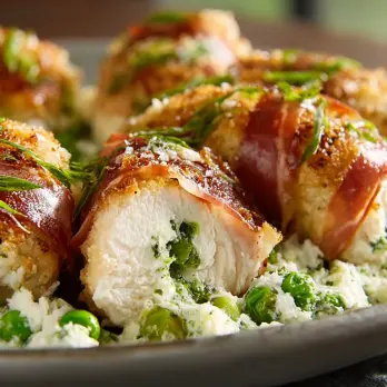 Kip Involtini met Prosciutto en Erwt-Ricottavulling