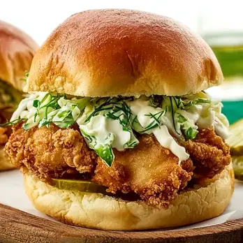Kipfilet Broodjes met Augurk-marinade en Pickleslaw