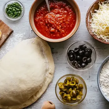 Zelfgemaakte Calzones met Verschillende Vullingen