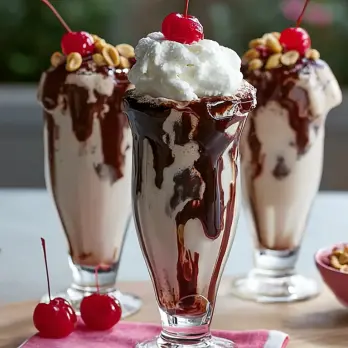 Romige Hot Fudge Milkshakes met Chocoladesaus
