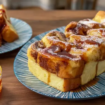 Franse Toast Ovenschotel met Aardbei-Citroensaus