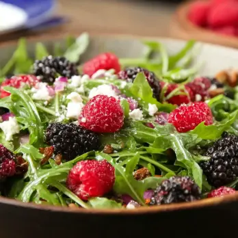 Rucola Salade met Frambozen en Bramen