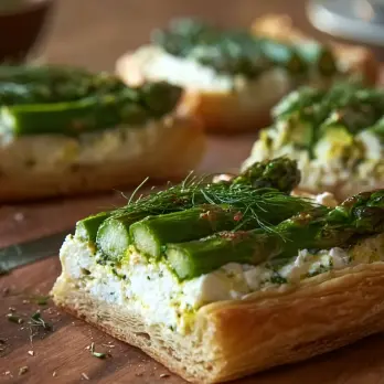 Lente Bladerdeegtaart met Asperges en Geitenkaas