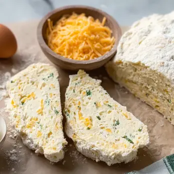 Iers Sodabrood met Cheddar en Bieslook