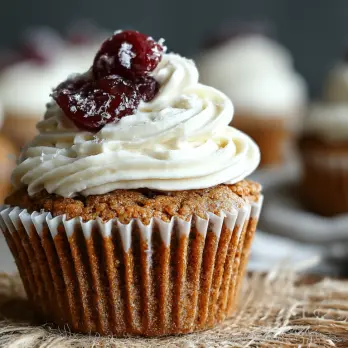 Esdoorn Cupcakes met Kersencompote en Geitenkaas Frosting