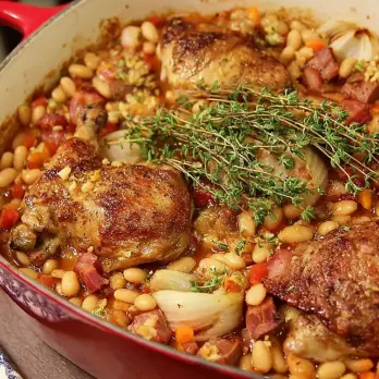 Comfortabele Franse Cassoulet met Kip en Bonen