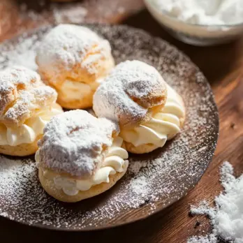 Soesjes met Vanille- en Koffieroom