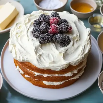Vanillecake met Romige Zwitserse Vanillebotercrème