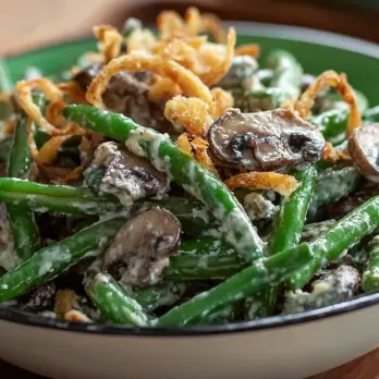 Frisse Salade met Sperziebonen en Champignons