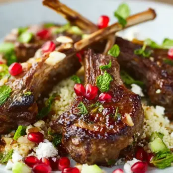 Lamskoteletjes met Ahornsiroop-Balsamico Glazuur en Feta Couscous