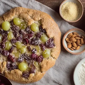Druiven Ricotta Galette met Venkel en Rode Wijnsiroop