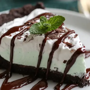 IJskoude Grasshopper Taart met Chocoladebodem
