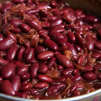 Hartige Maple Geroosterde Bonen Met Spek