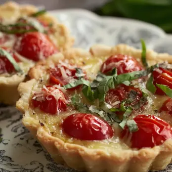 Hartige Mini Taartjes met Tomaat en Cheddar
