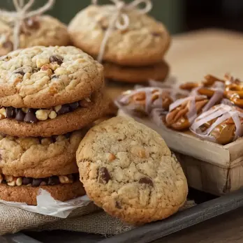 Malt Blondies met Pretzel Topping
