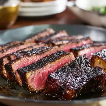 Espresso Ribeye Steak met Krokant Korstje