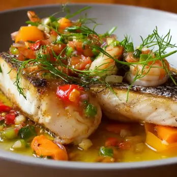 Bouillabaisse met Zeebaars en Zeevruchten