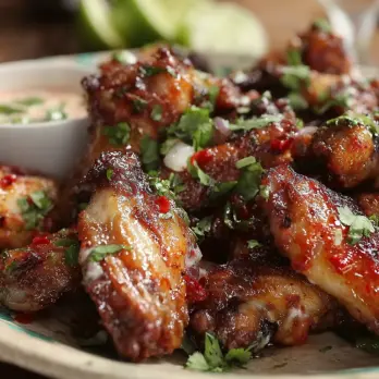 Knapperige Kippenvleugels met Tequila-Limoensaus