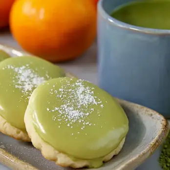 Luchtige Matcha Glazuur voor Koekjes