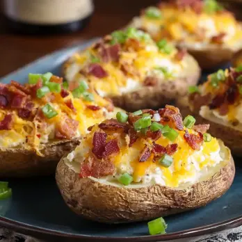 Dubbel Gevulde Aardappels met Cheddar en Spek